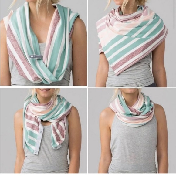 Lululemon Vinyasa Scarf Rulu Triplet Twin Stripe Heathered Angel Wing Multi - Picture 3 of 7